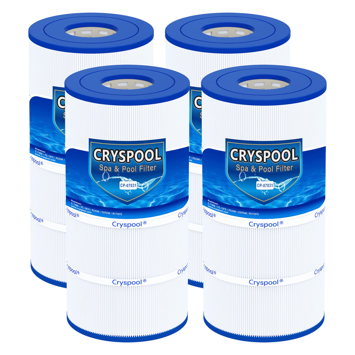 Cryspool cartridge front view showing fit and easy replacement benefit