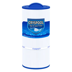 Cryspool front view showing cartridge and label, clear fit benefit