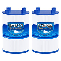 Cryspool front view showing filter cartridge and clear fit benefit