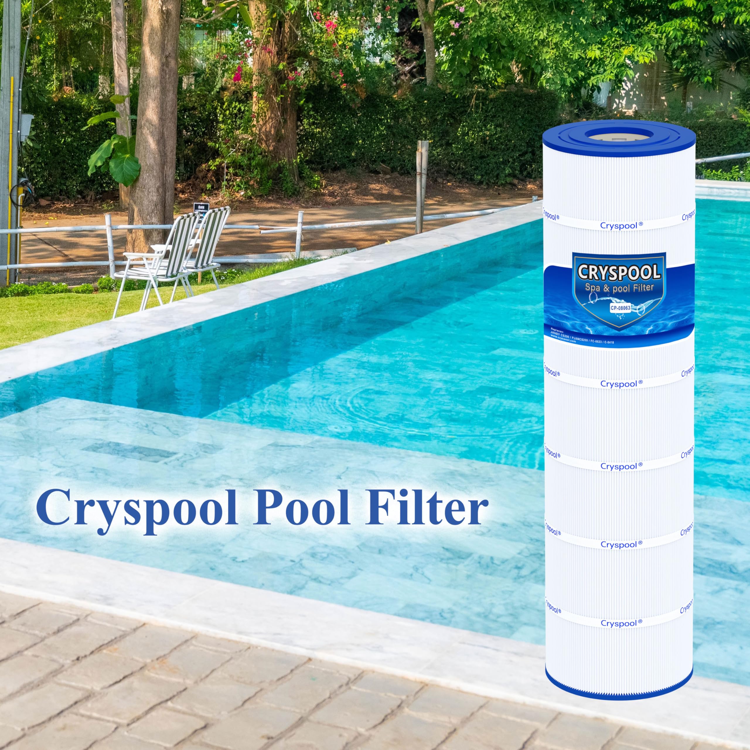 Cryspool used during pool maintenance scene highlighting clearer water and easier cleaning