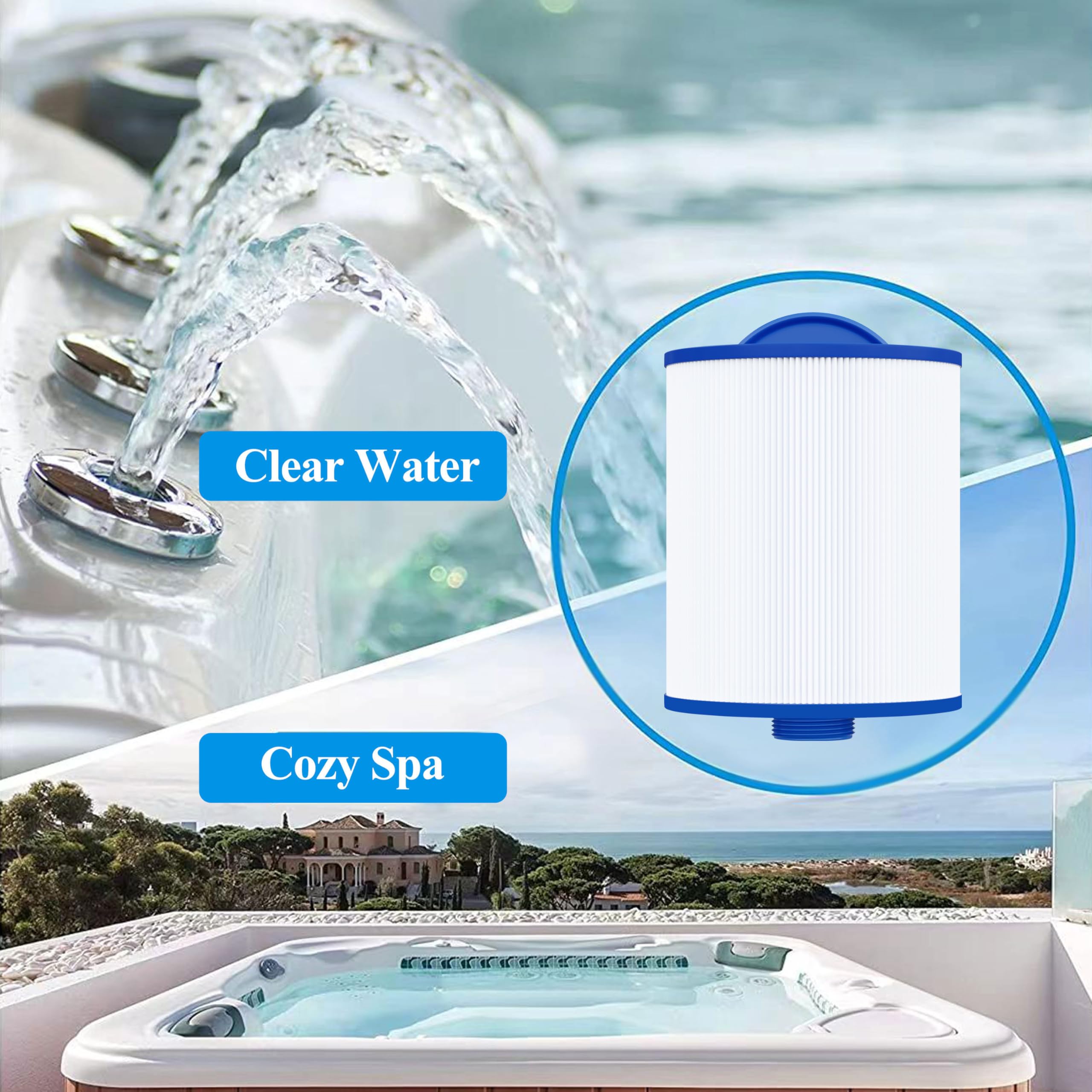 Cryspool filter next to ruler size comparison showing correct dimensions benefit
