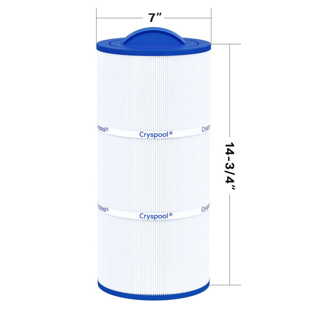 Cryspool semi-circular top handle view, easier removal benefit