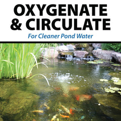 CrystalClear installed in pond demonstrating improved circulation benefit