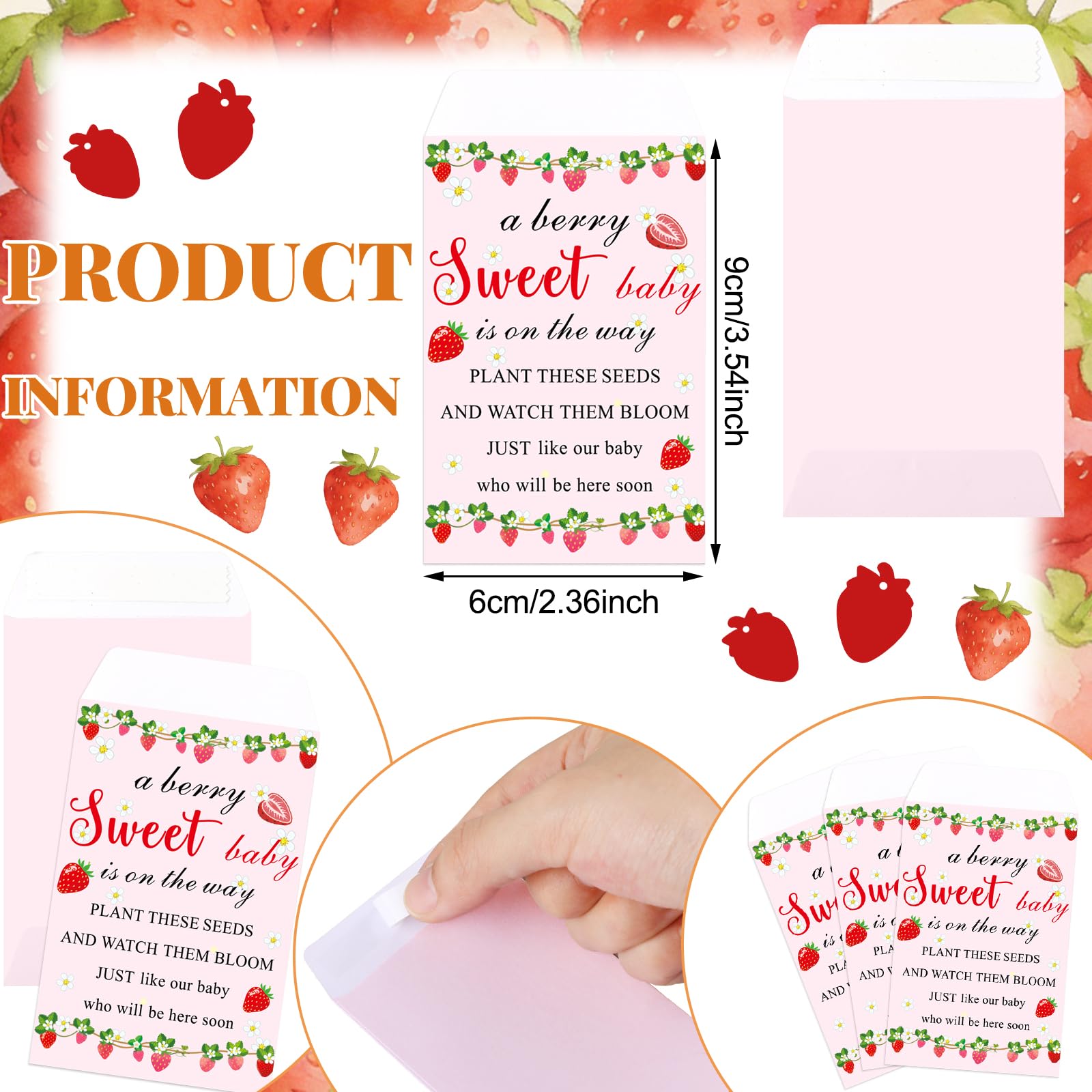 Ctosree close-up of self-adhesive seed packet highlighting easy sealing