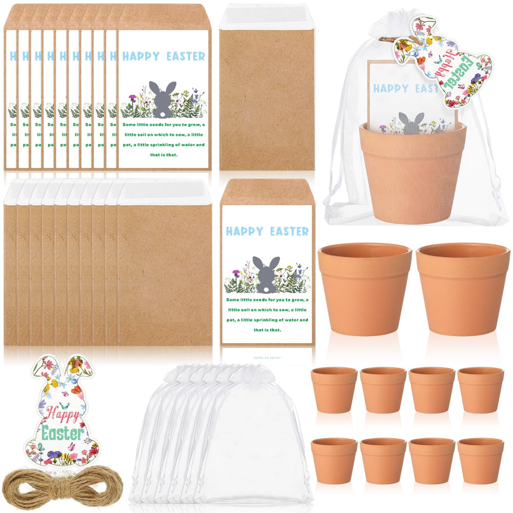 Ctosree front packaging of 24 Easter favor sets showing complete kit benefit