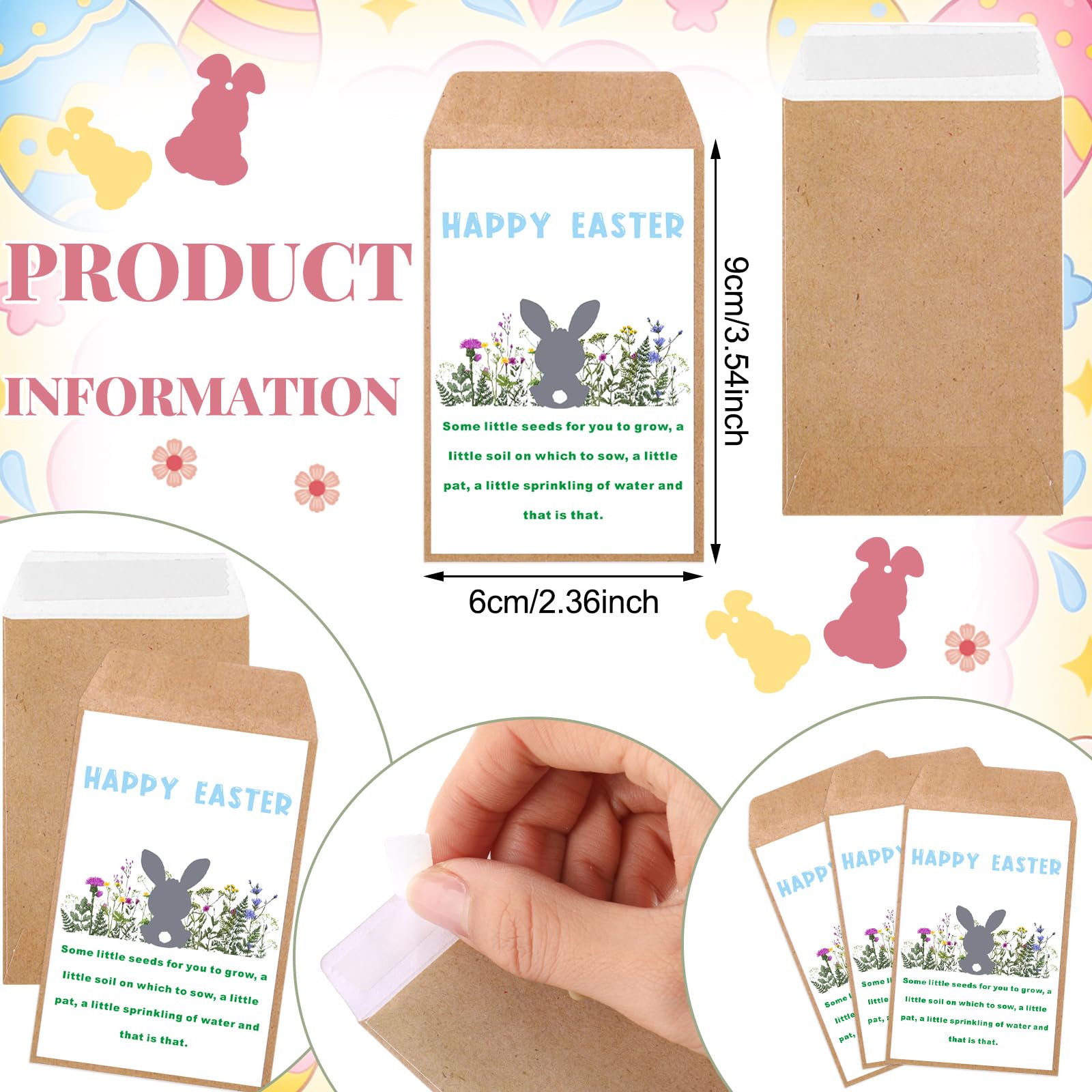 Ctosree Happy Easter tags arranged to show readable design and personalization