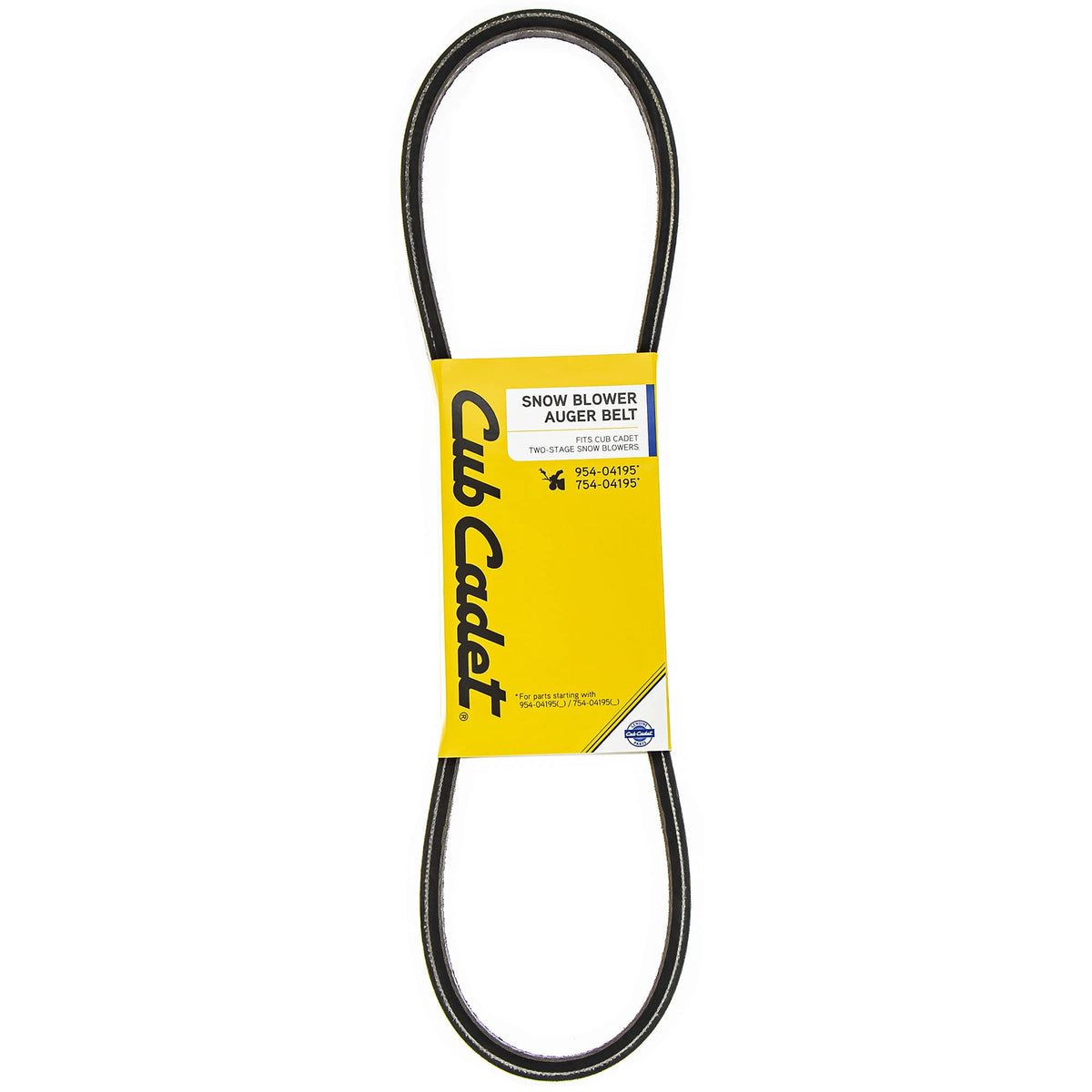 CUB CADET front view of auger drive belt showing OEM fit and durability