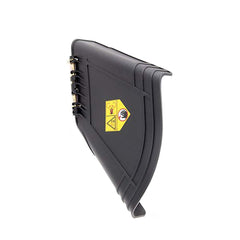 CUB CADET deck chute mounted on mower illustrating correct installation and safe clipping flow