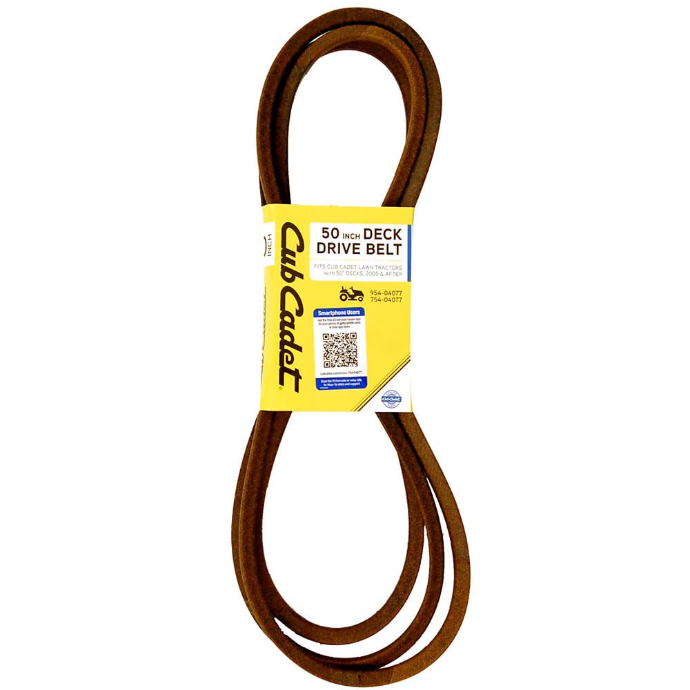 CUB CADET front view of 50-inch drive belt showing OEM fit and reliable replacement