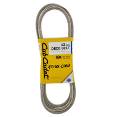 CUB CADET drive belt front view showing full length and OEM fit for reliable replacement