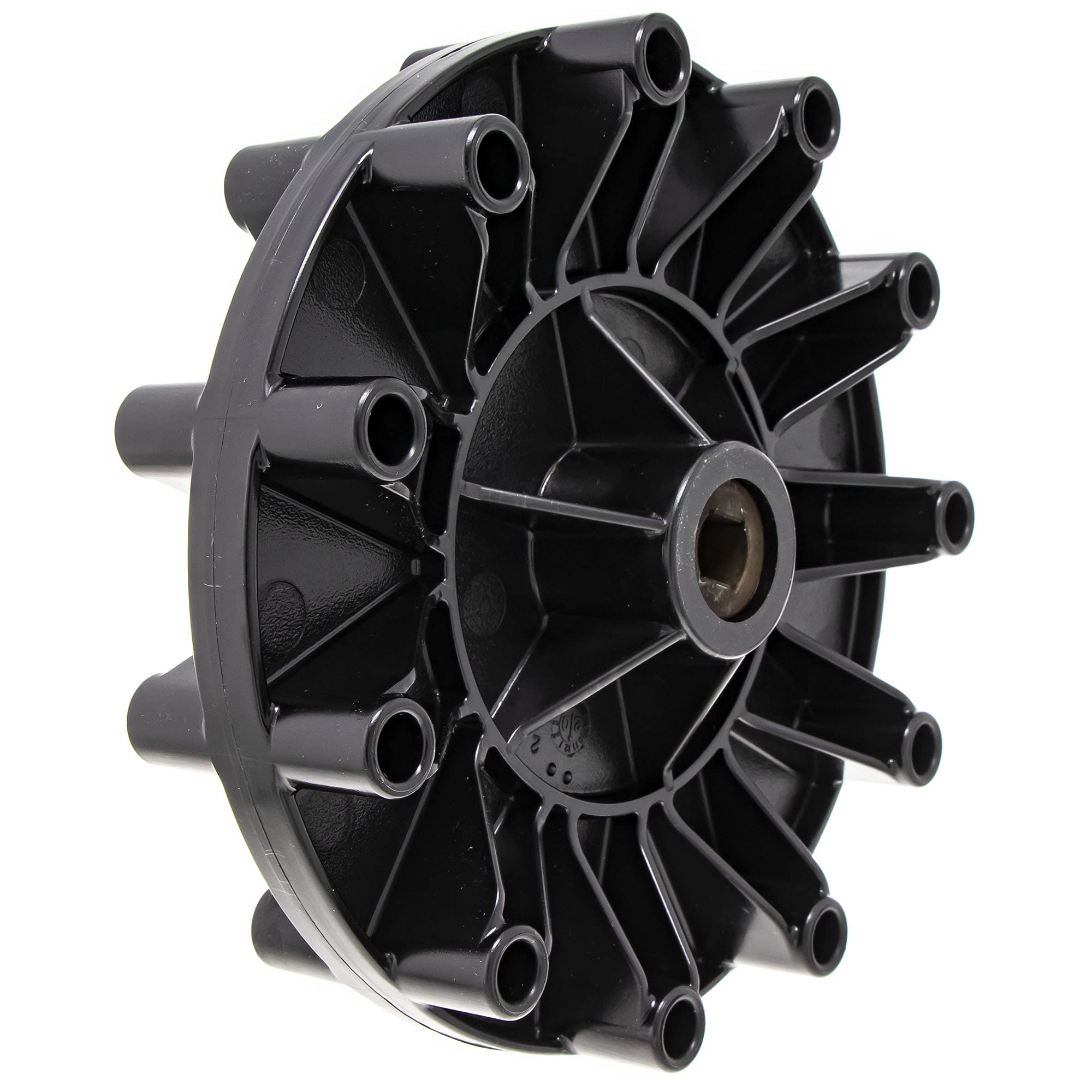 CUB CADET close-up of drive wheel teeth and hub detail for improved track engagement