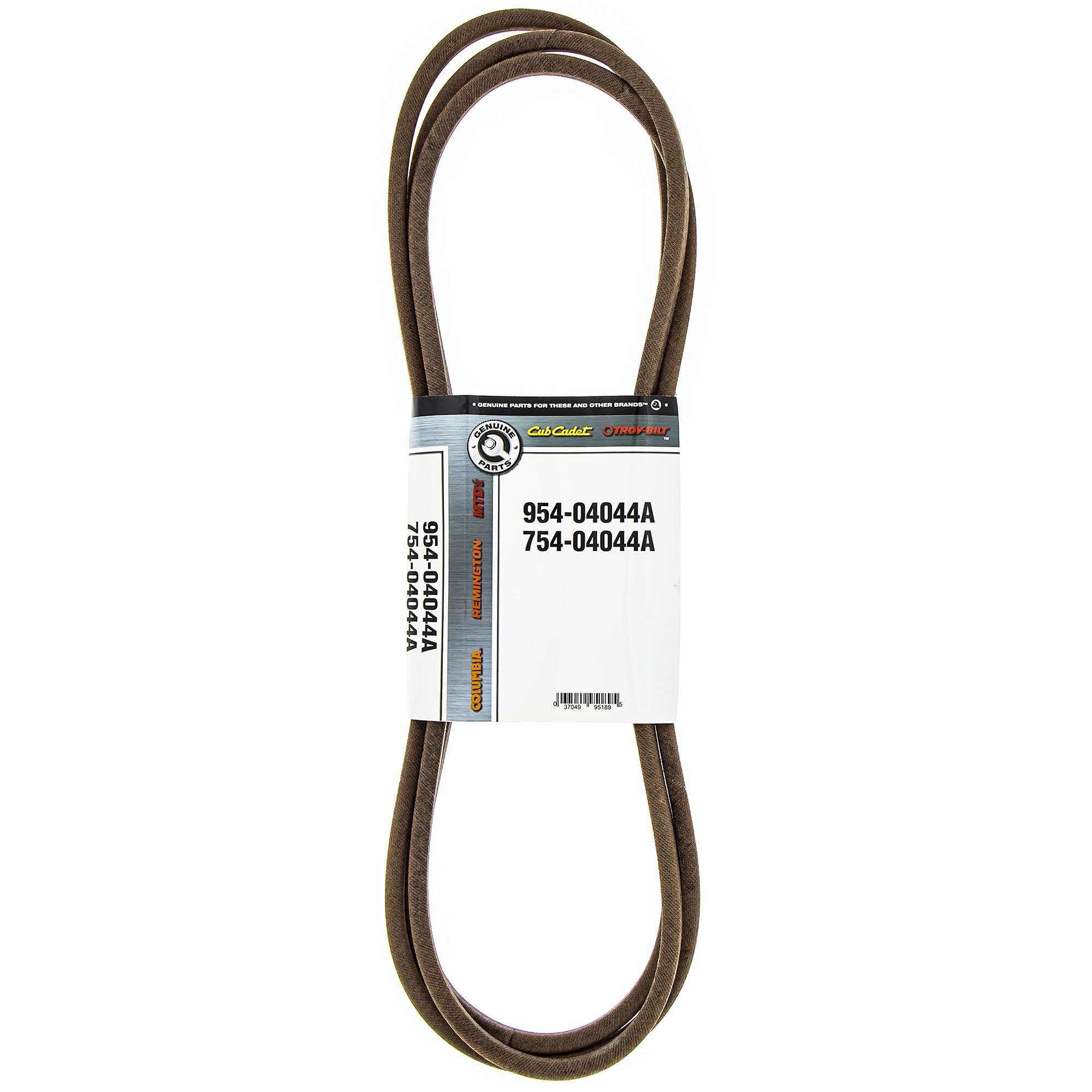 CUB CADET front packaging of deck drive belt showing OEM part number and clear fit info