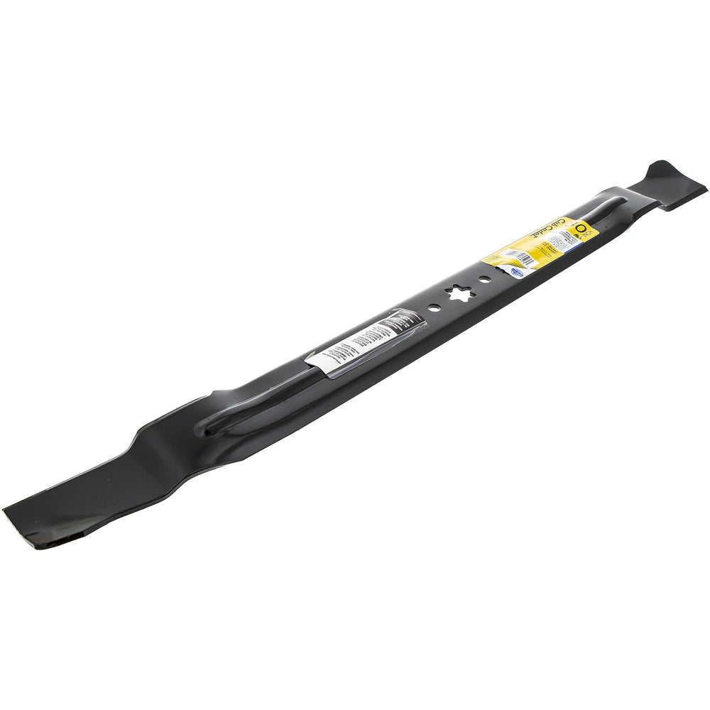 CUB CADET blade laid beside ruler showing length and correct sizing for easy fit confirmation