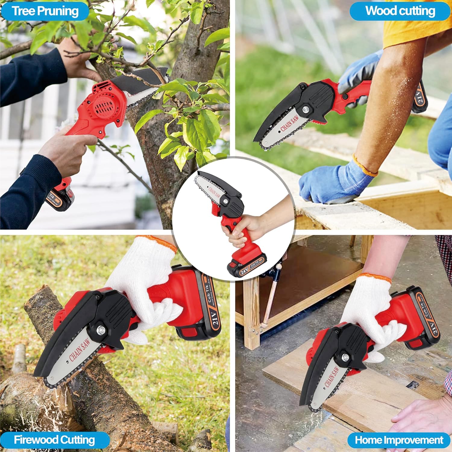 Cub Tik laid out with accessories and tools for easy setup benefit