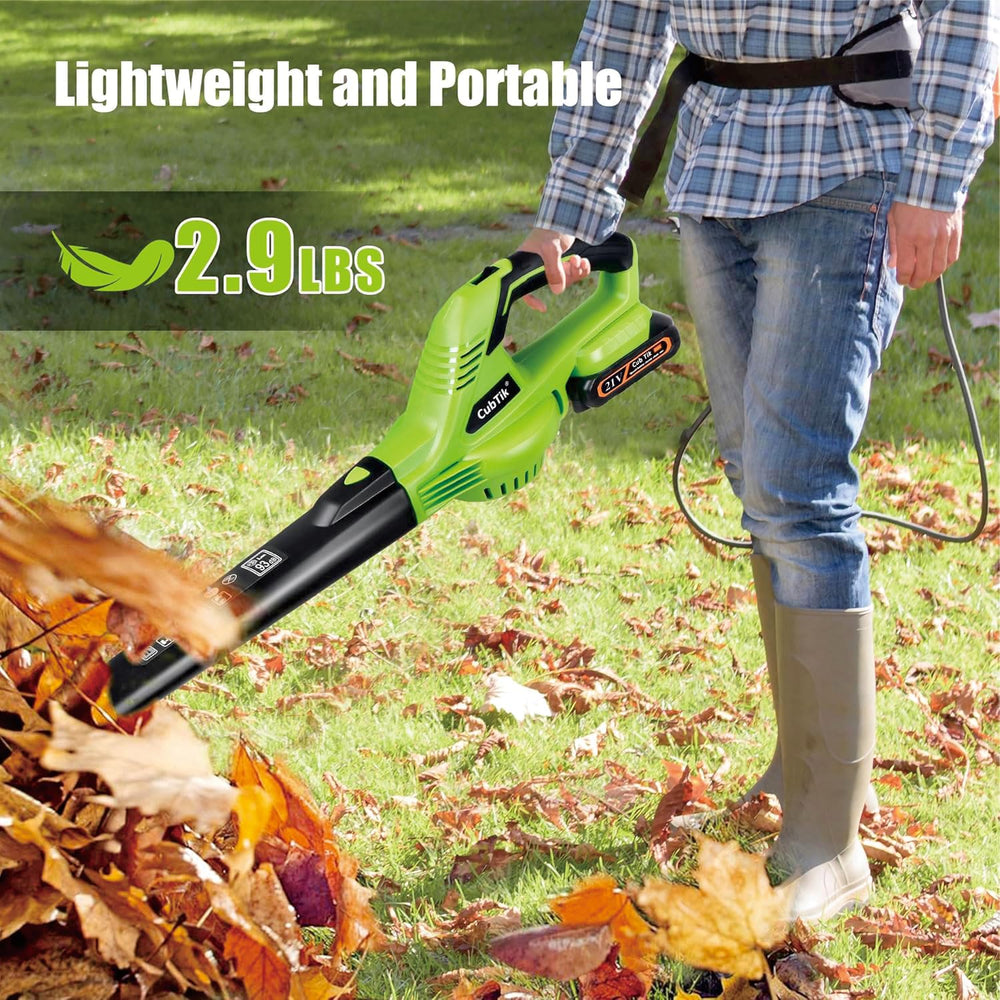 Cub Tik held in one hand to show 2.9 lb weight and comfortable control benefit
