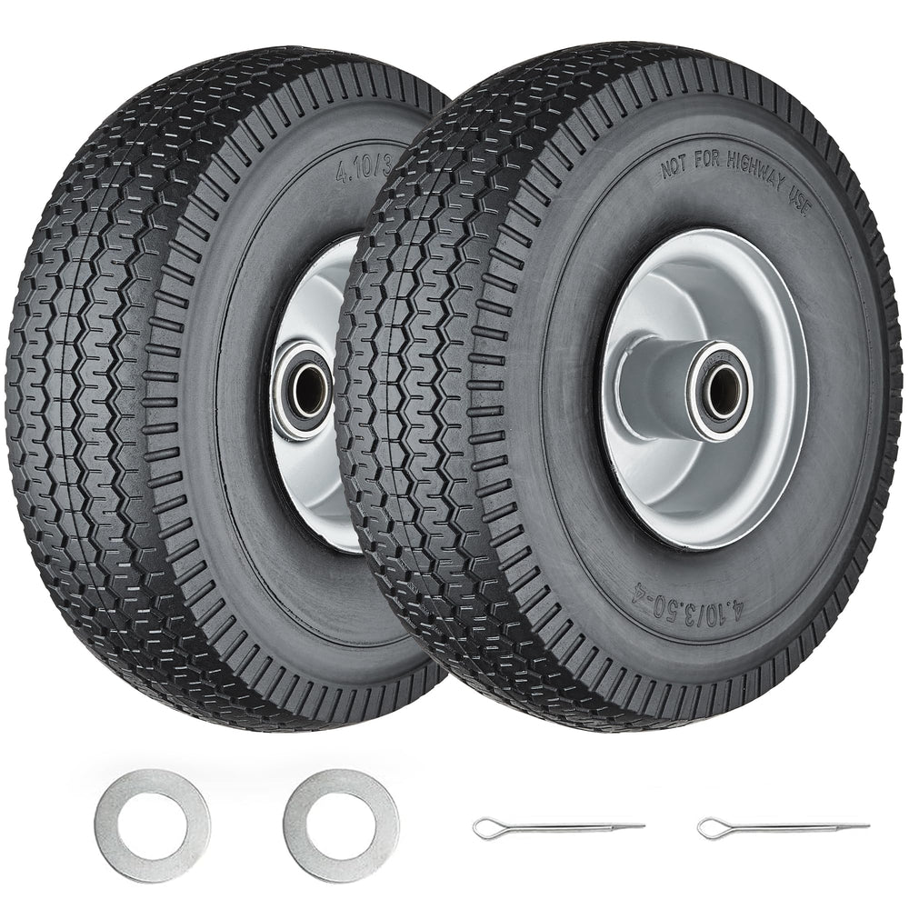 Cubesprings front view of 10-inch tire and welded rim showing ready-to-install benefit