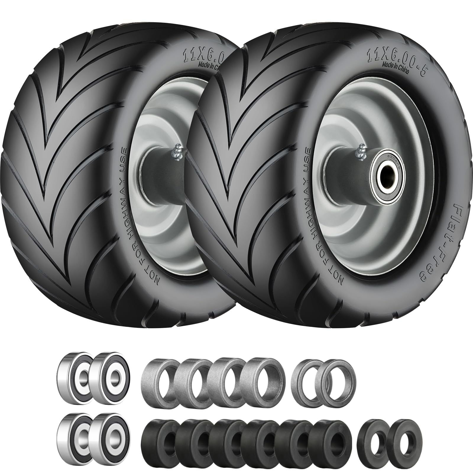 Cubesprings assembled wheel front view showing full rim and tire benefit durability