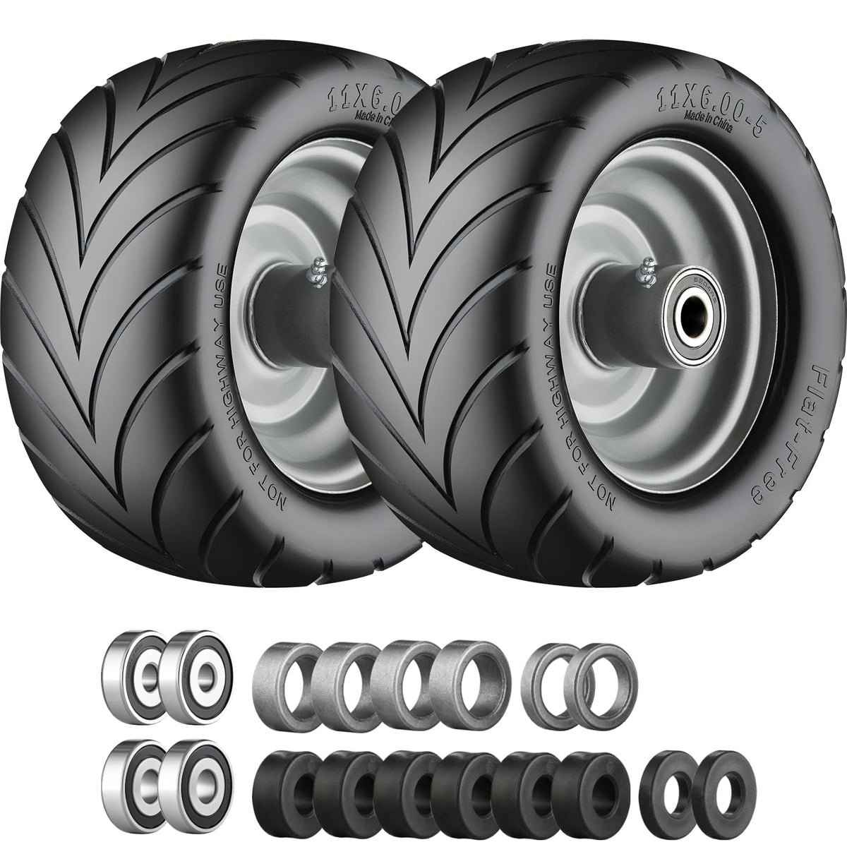 Cubesprings assembled wheel front view showing full rim and tire benefit durability