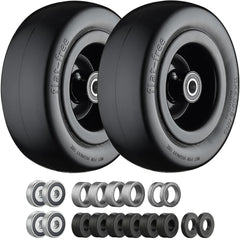 Cubesprings front view of two assembled wheels showing ready-to-install benefit