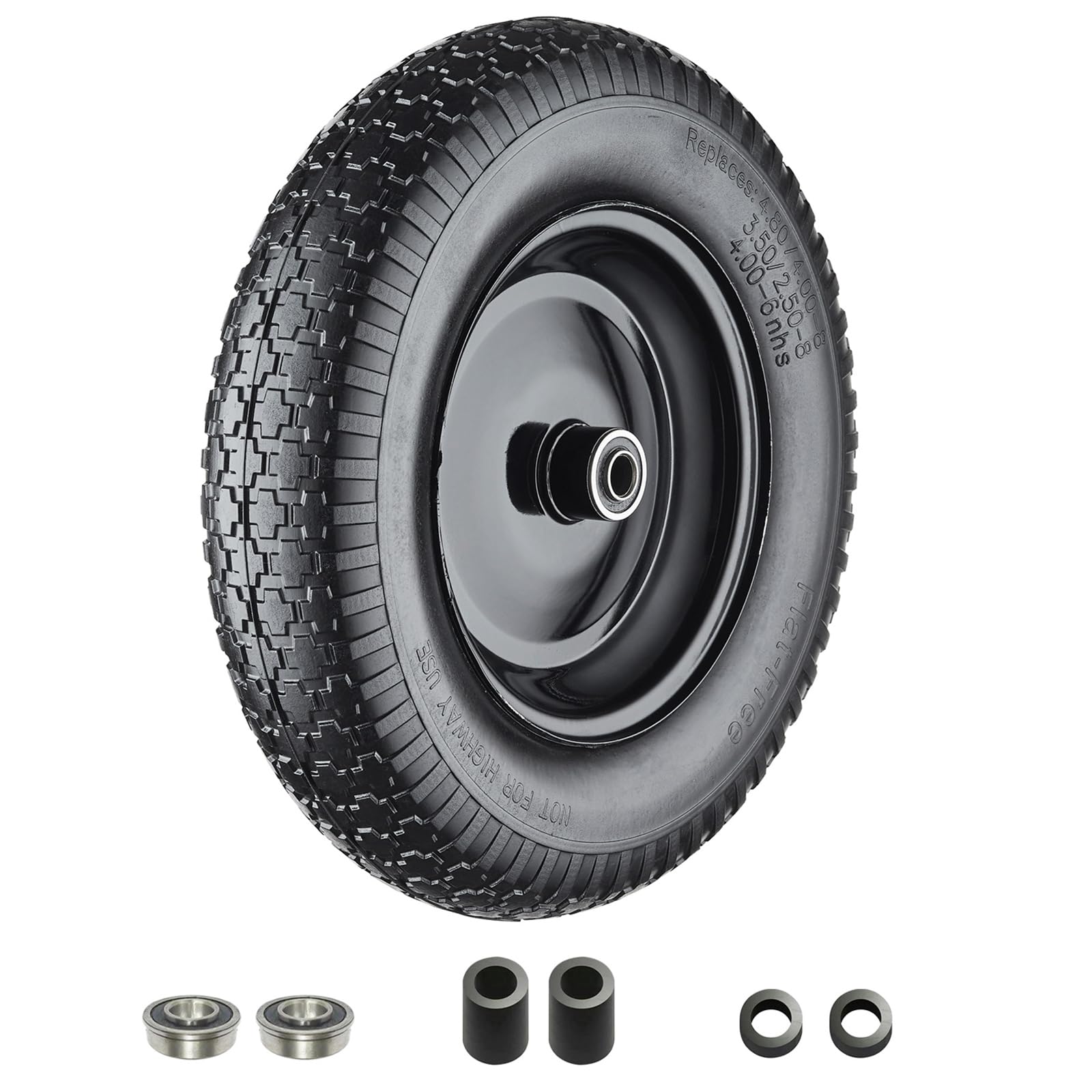 Cubesprings front view of preassembled 14.5" wheel showing ready-to-fit benefit