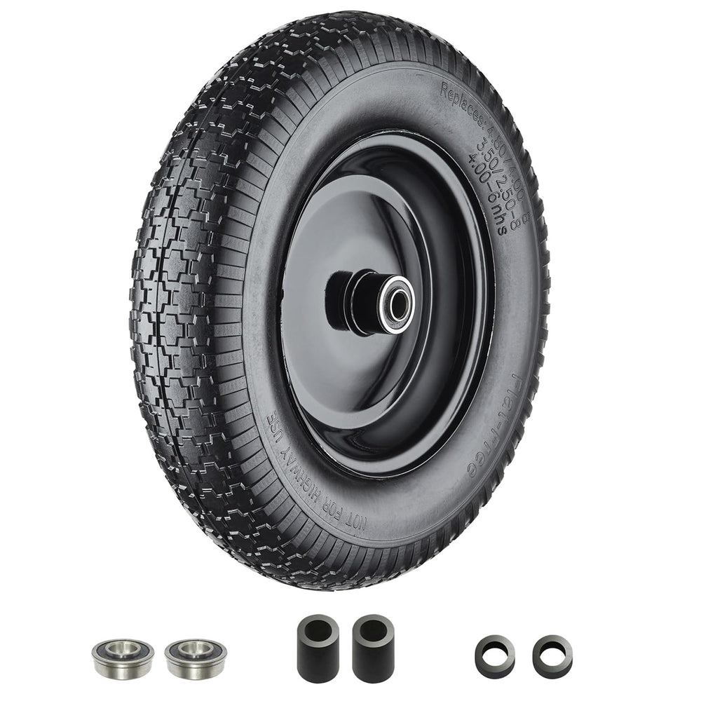 Cubesprings front view of preassembled 14.5" wheel showing ready-to-fit benefit