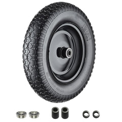 Cubesprings front view of preassembled 14.5" wheel showing ready-to-fit benefit