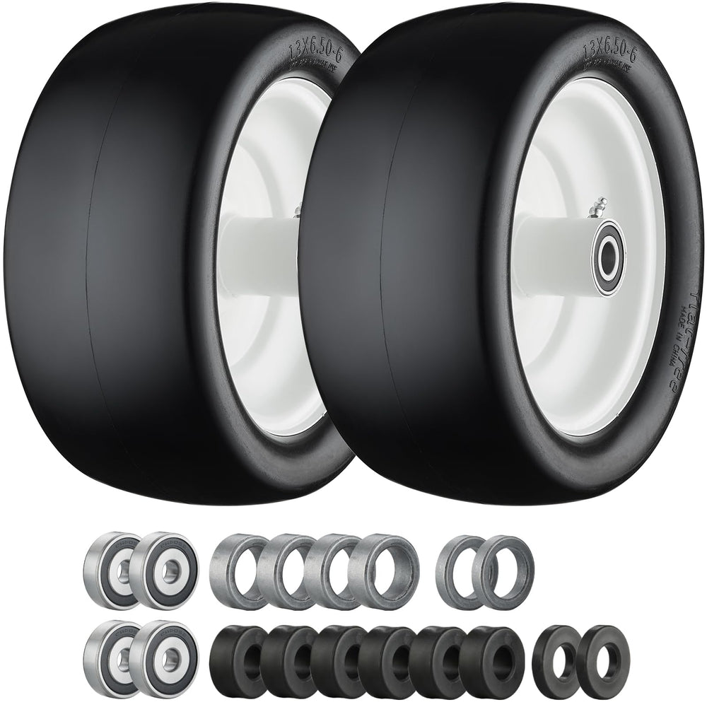 Cubesprings front wheel packaging showing both tires and adapters, easy replacement
