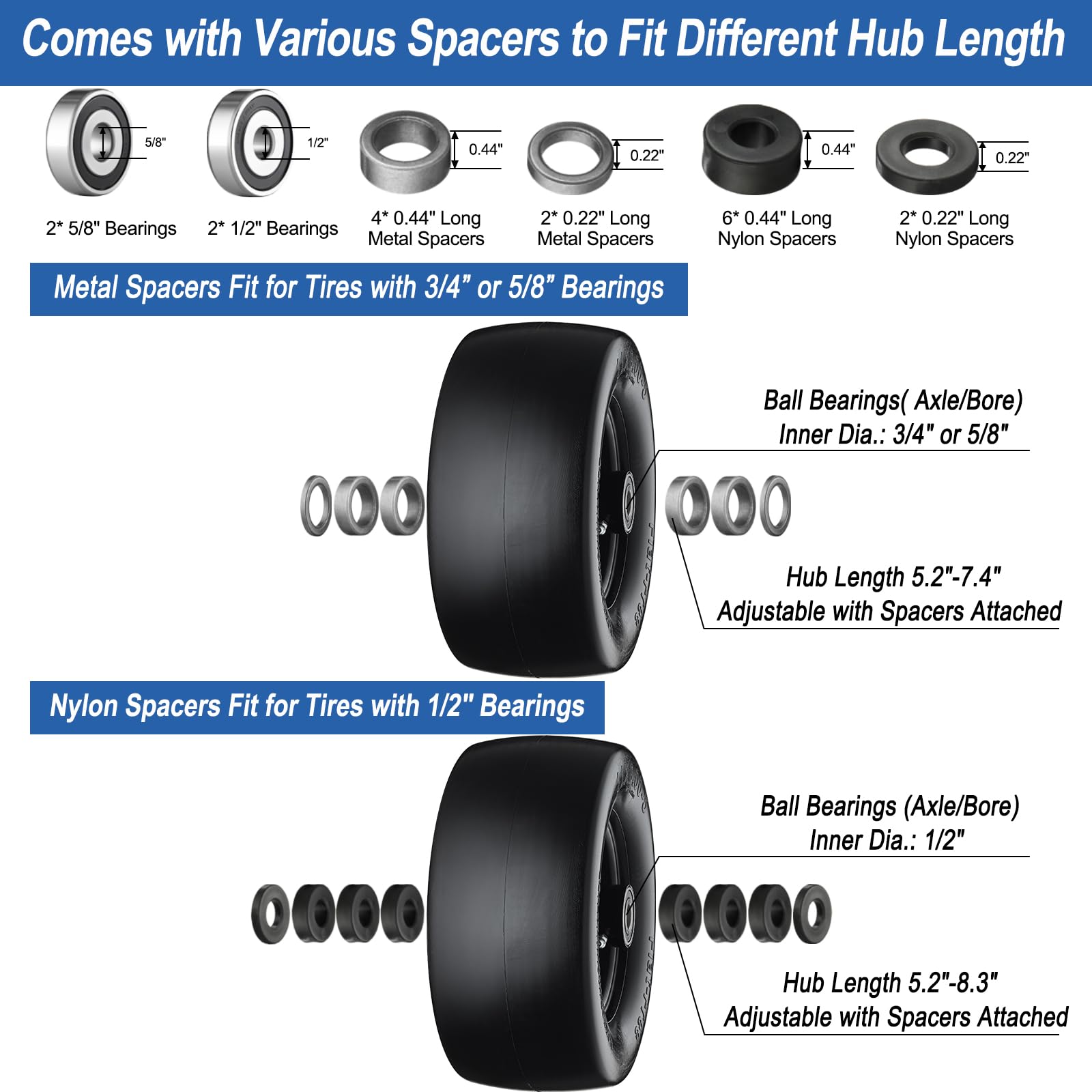 Cubesprings alloy-steel hub and bearing detail for easy installation