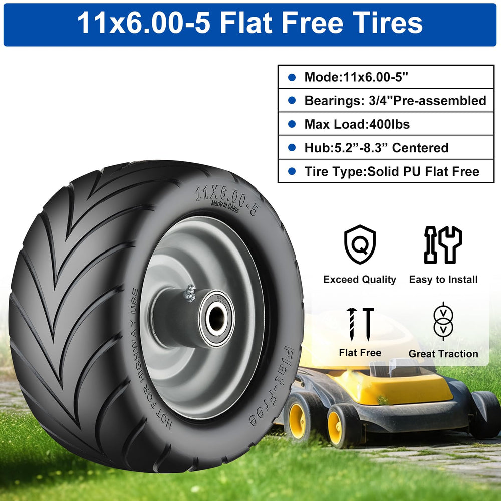 Cubesprings installed on zero-turn mower demonstrating no-flat reliability