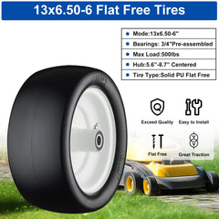 Cubesprings wheel installed on a zero-turn mower, prevents flat-related downtime