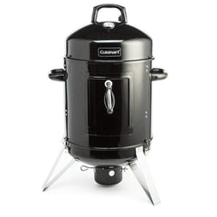 Cuisinart front view showing smoker exterior and lid for reliable performance