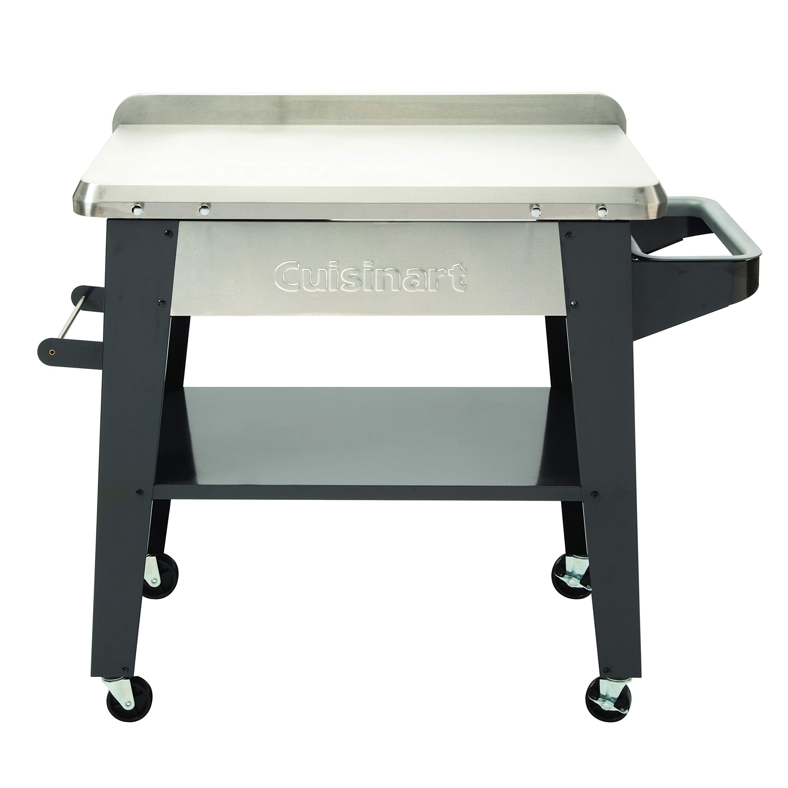 Cuisinart covered prep table in backyard protecting surfaces and finish