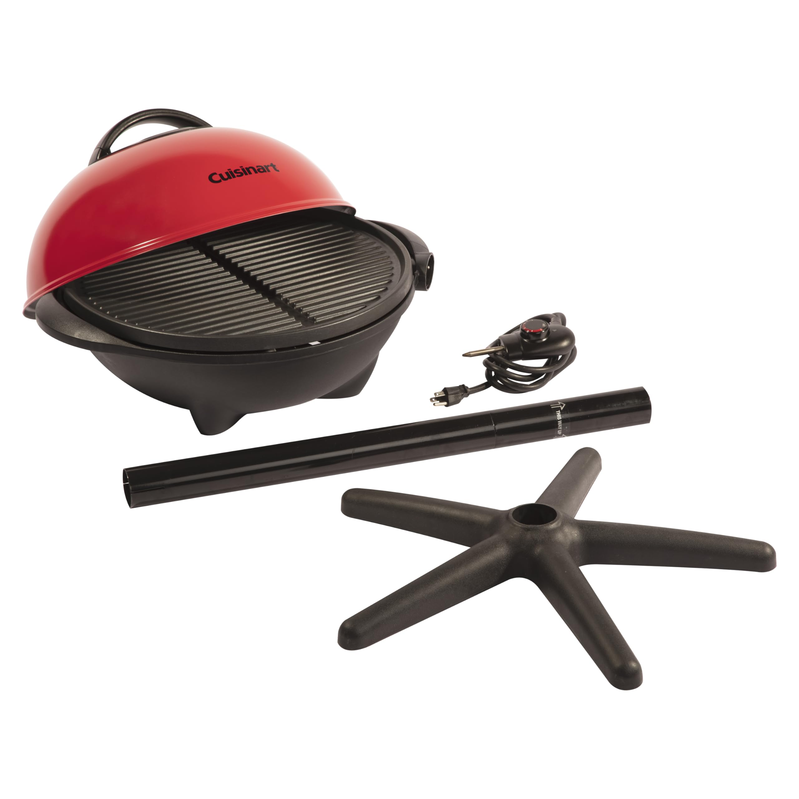 Cuisinart burgers grilling with sear marks illustrating high-heat capability
