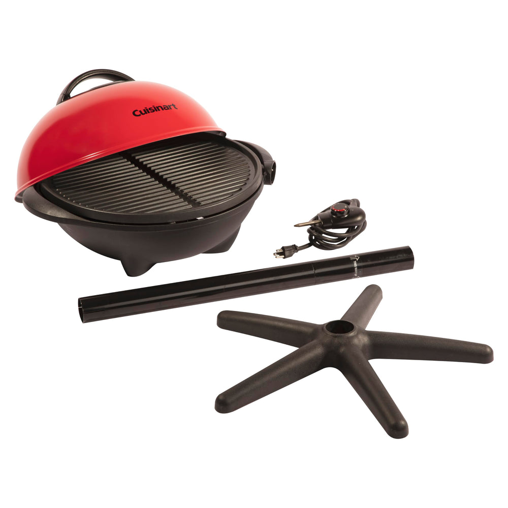 Cuisinart burgers grilling with sear marks illustrating high-heat capability