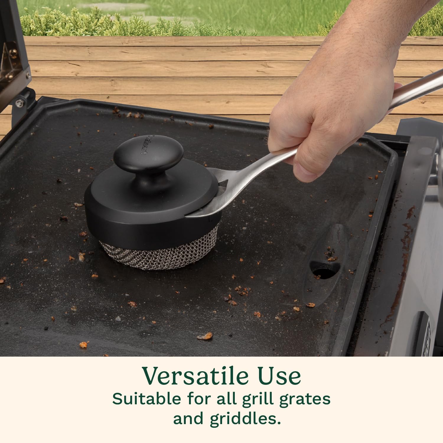 Cuisinart detachable head unlocked, showing secure lock for handle attachment