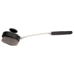 Cuisinart front view of chainmail grill cleaner showing compact design and safe cleaning