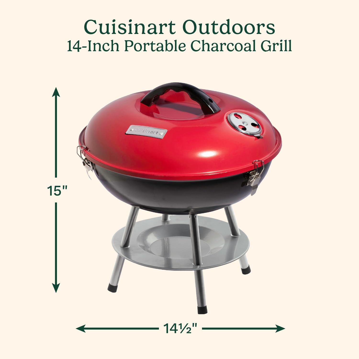 Cuisinart chrome-plated grate close-up highlighting rust resistance and simple cleaning