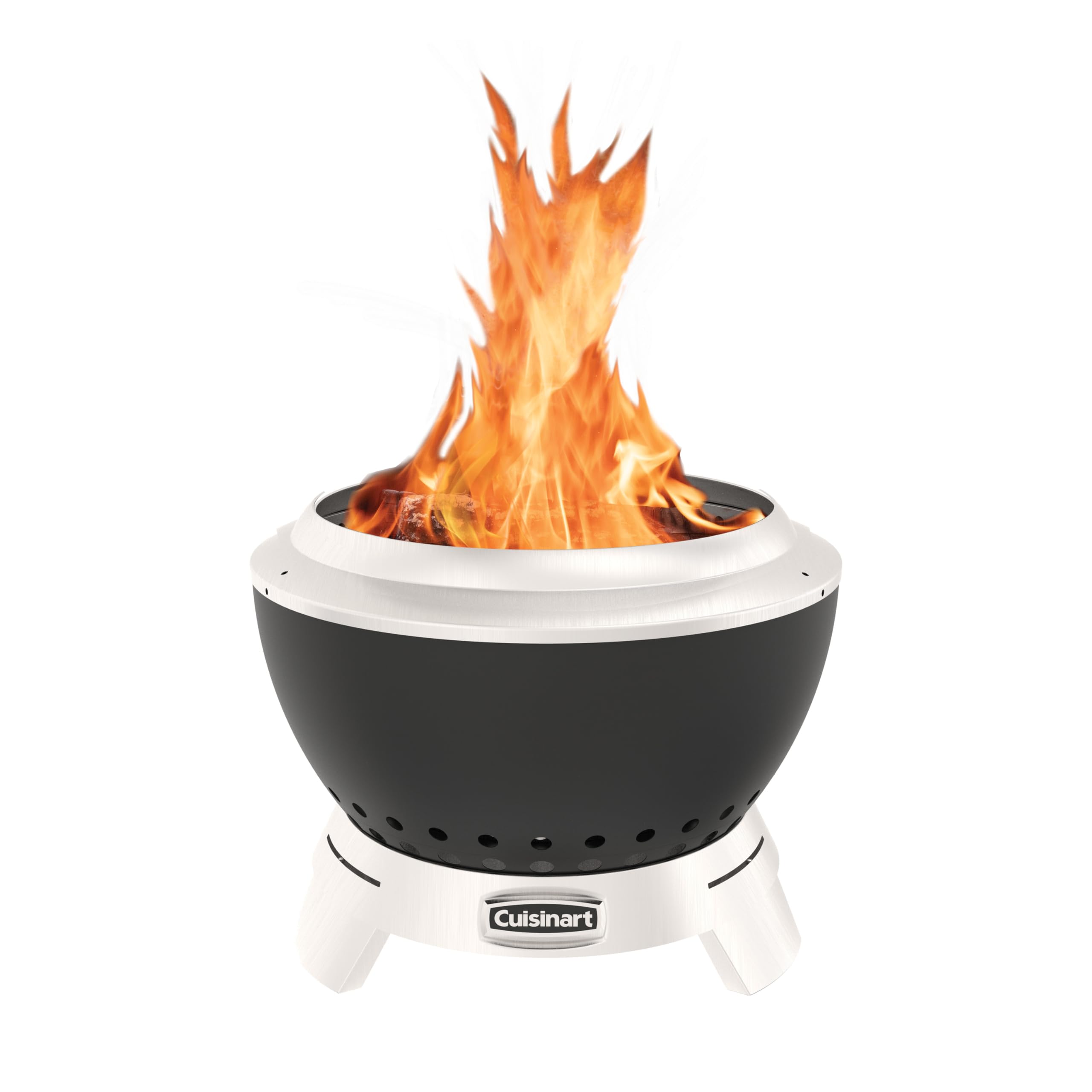 Cuisinart front view showing smokeless fire and clean design benefit