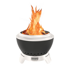 Cuisinart front view showing smokeless fire and clean design benefit