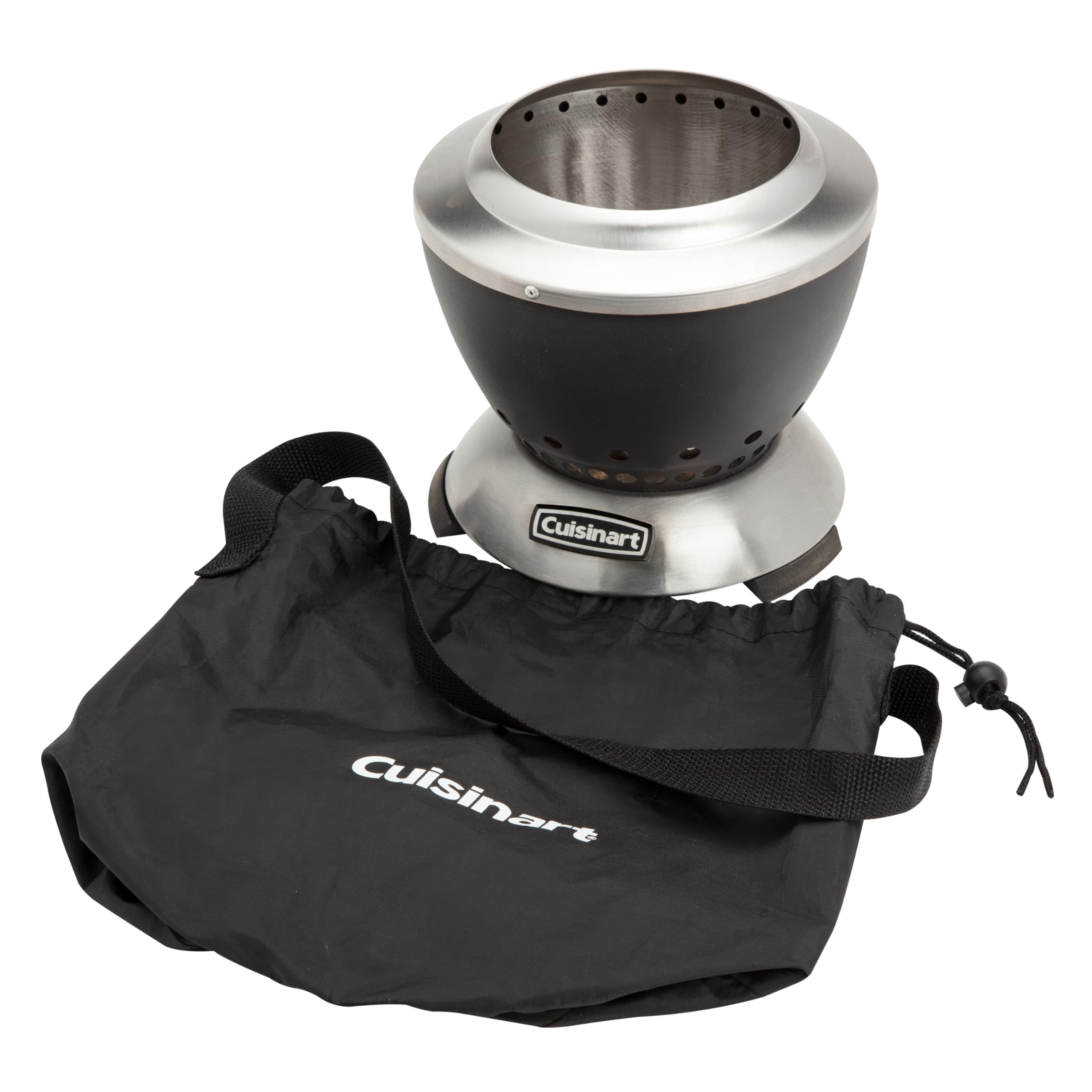 Cuisinart on a patio table illustrating safe tabletop warmth and ambience benefit