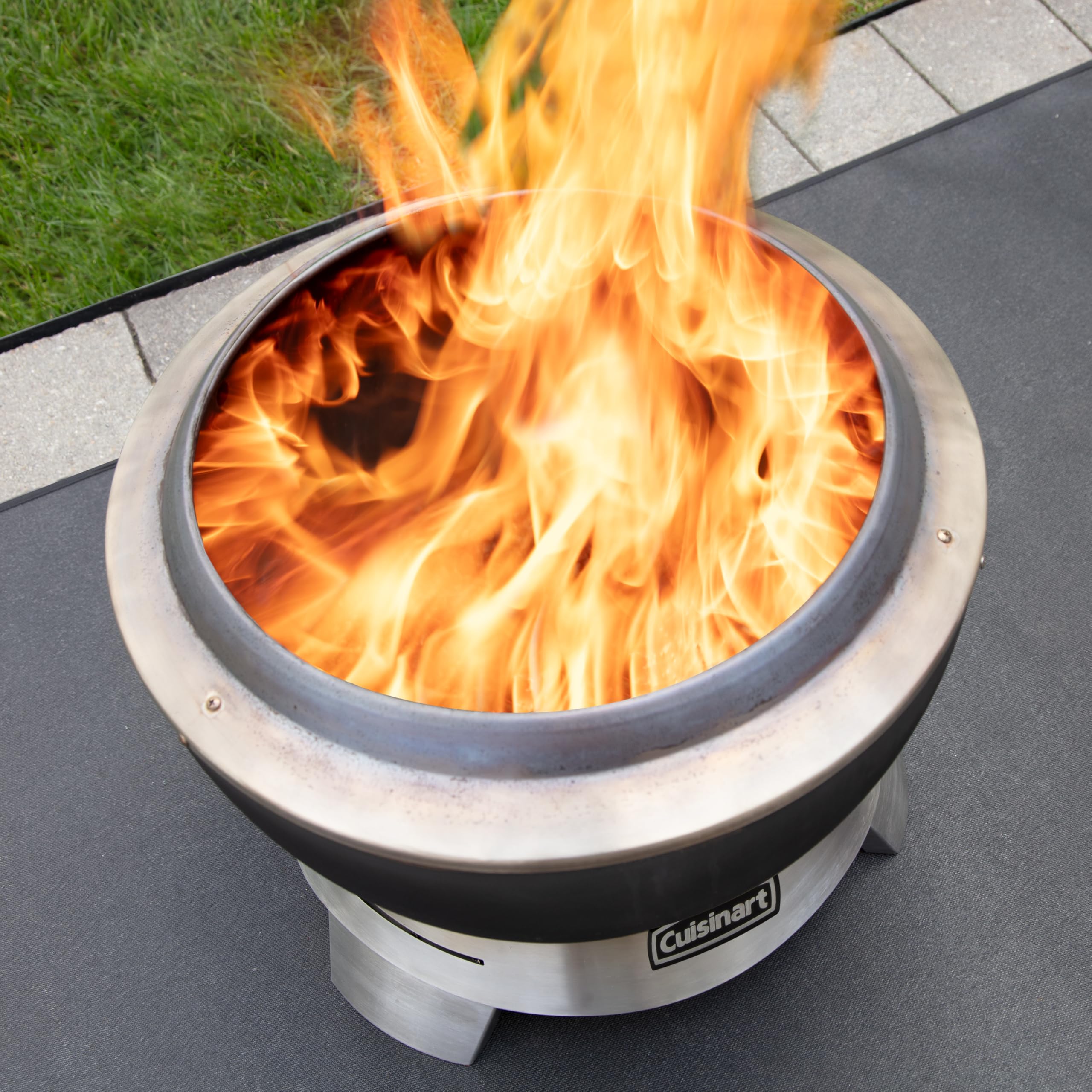 Cuisinart wind guard and bowl ring protecting flame and steady heat