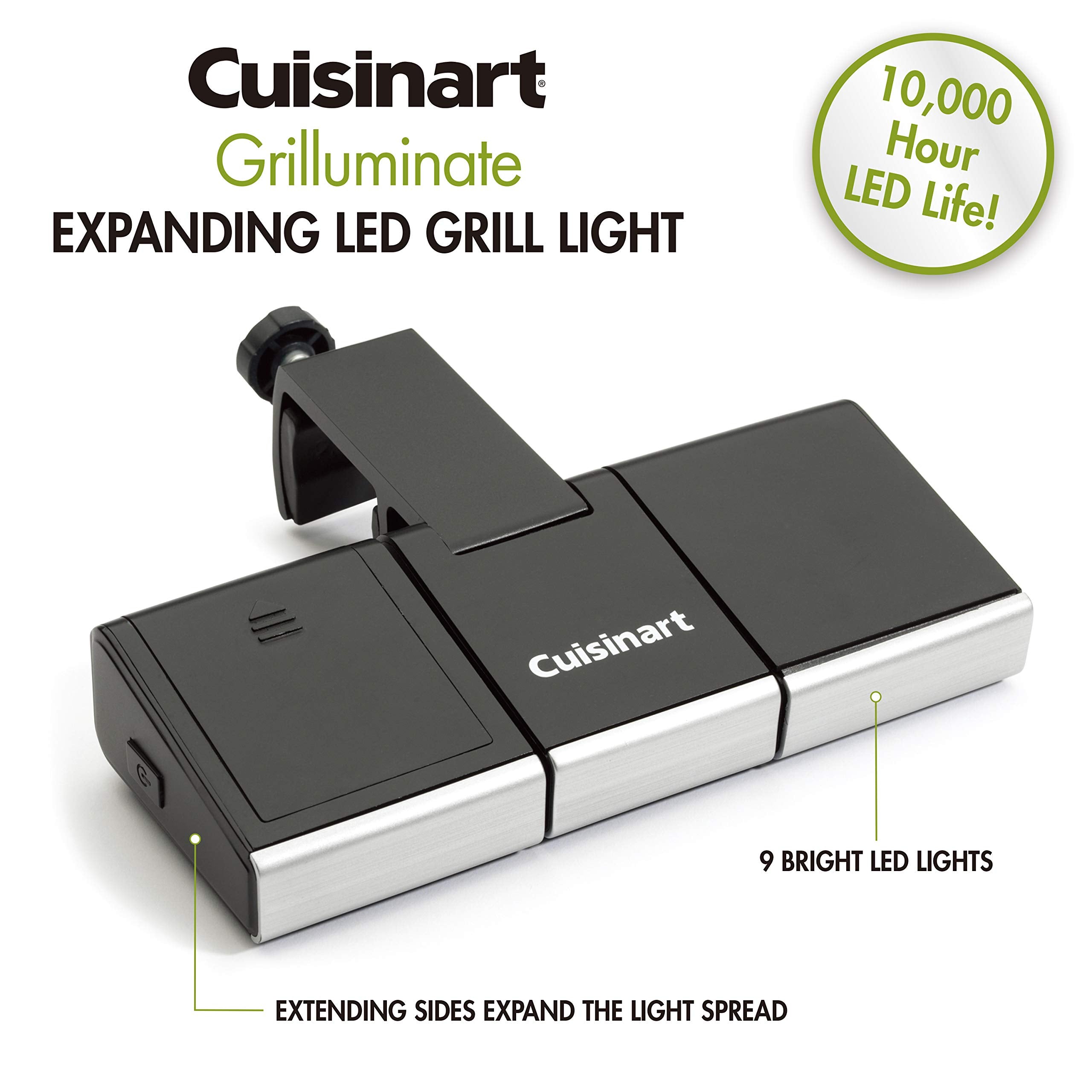Cuisinart close-up of nine LED array showing bright illumination for precise grilling