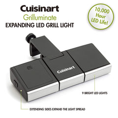 Cuisinart close-up of nine LED array showing bright illumination for precise grilling