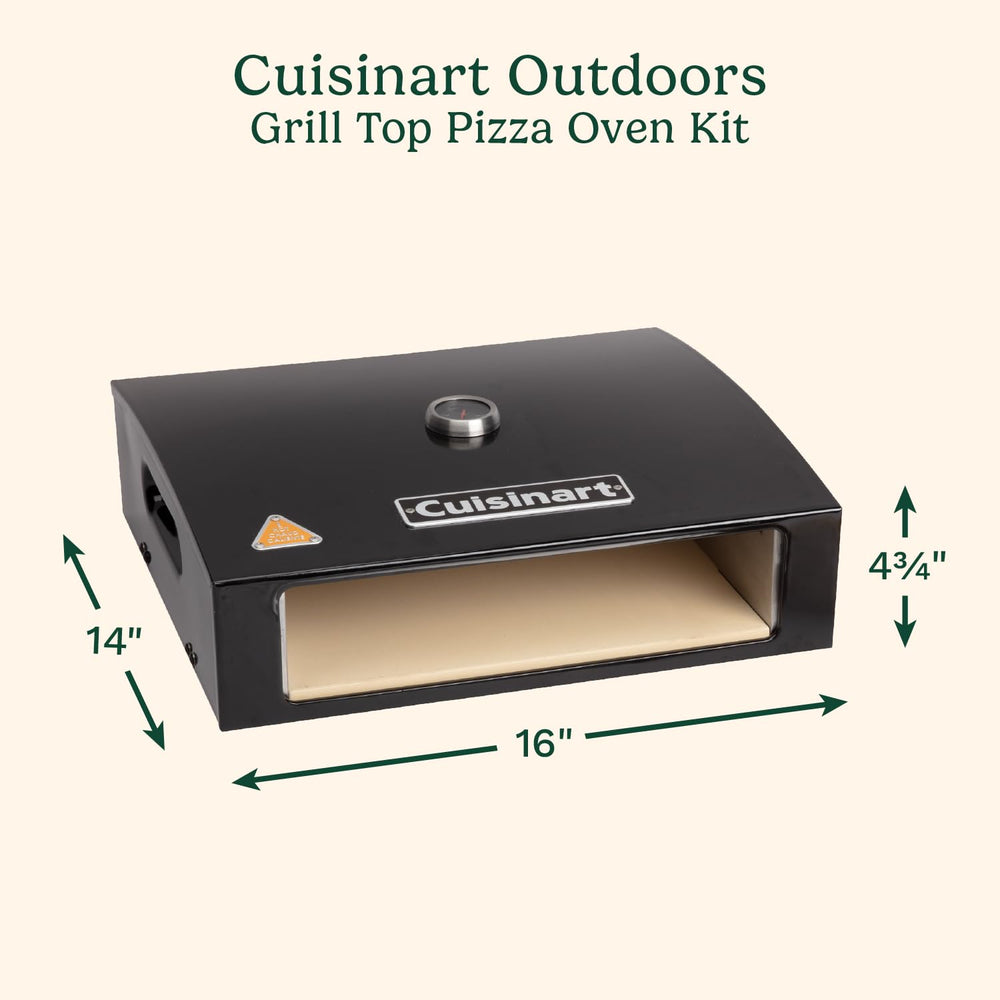Cuisinart cordierite pizza stone close-up, even heat retention for crisp crusts