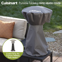 Cuisinart cover on patio heater in outdoor setting protecting from elements