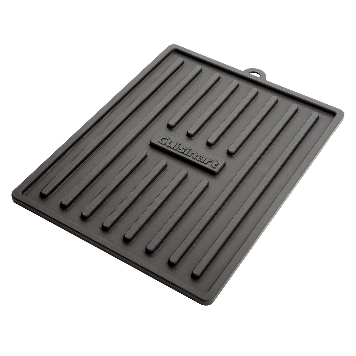 Cuisinart silicone grill mat on side table protects surface from grease