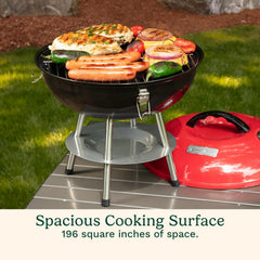 Cuisinart enamel-coated firebox detail showing durable finish and long-lasting protection