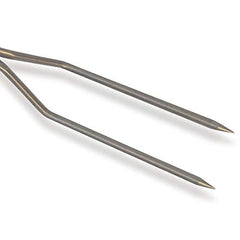 Cuisinart fork in use over a grill with LED light for safer nighttime cooking