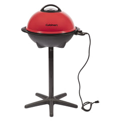 Cuisinart front view assembled showing compact grill and stand, ideal portability