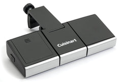 Cuisinart front view of Grilluminate clamped to grill handle provides even cooking light